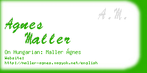 agnes maller business card